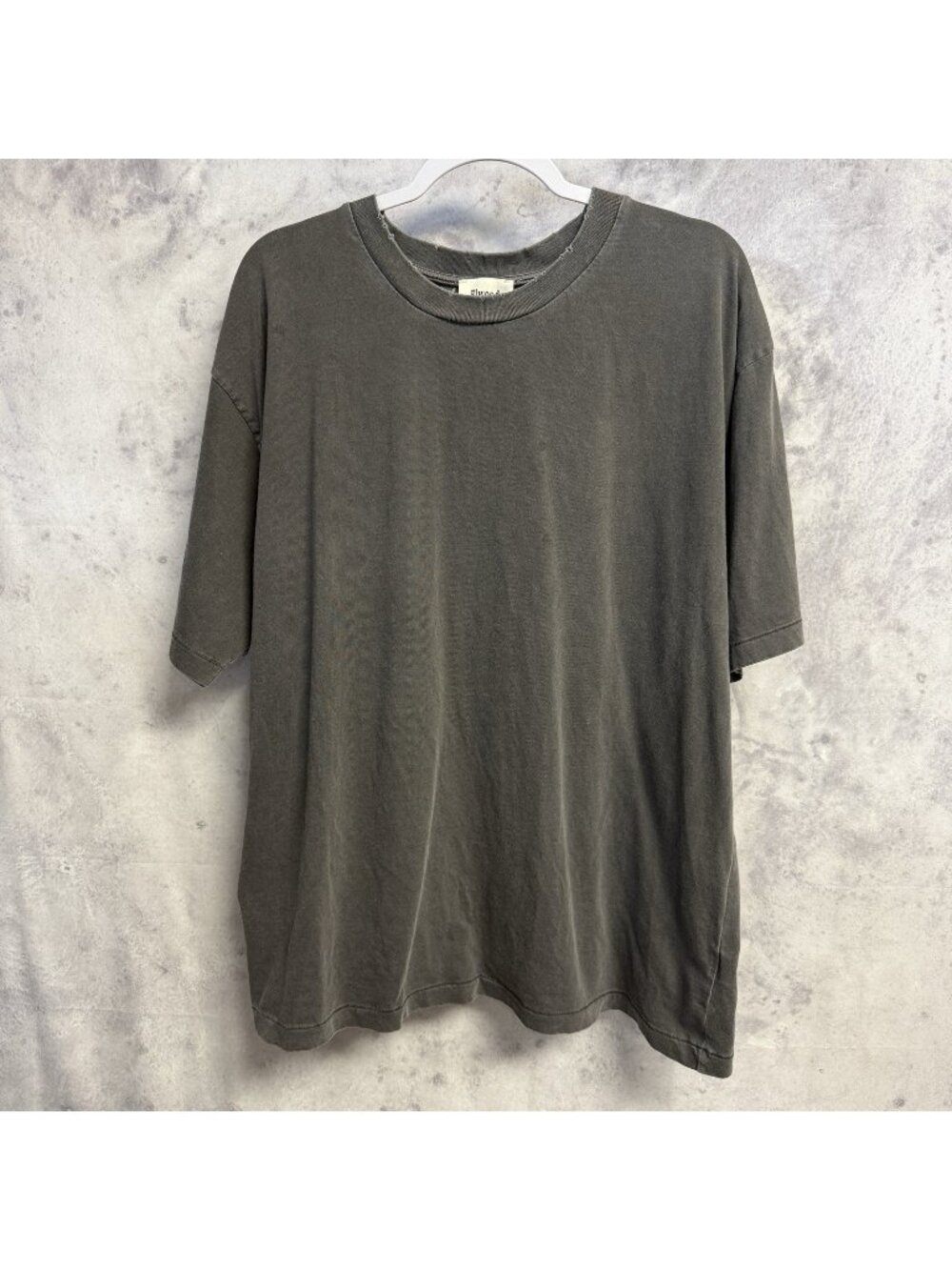 Elwood Organic Cotton T Shirt Mens XL Gray Relaxed Oversized Fit Short Sleeve